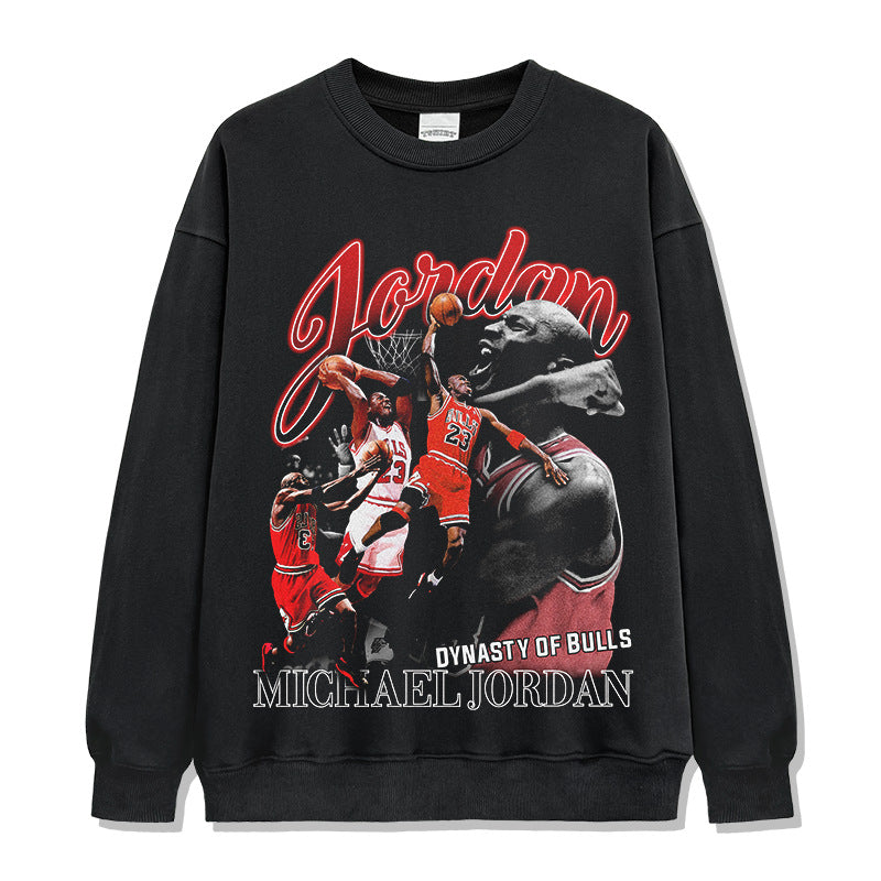 Retro print long-sleeved and short-sleeved shirts