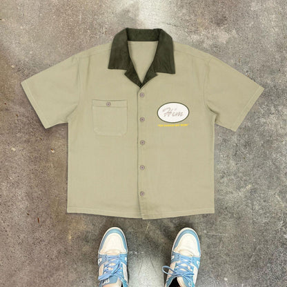 Retro Print Short Sleeve Shirt