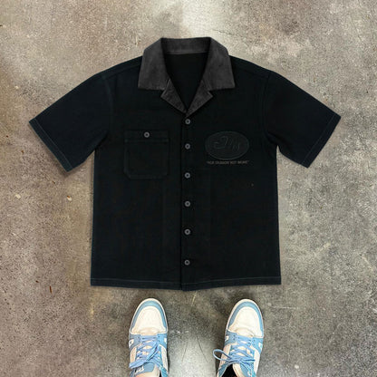 Retro Print Short Sleeve Shirt