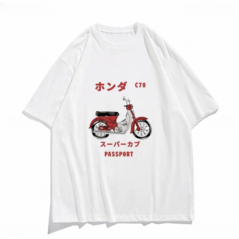 Retro Printed Cotton T-Shirt