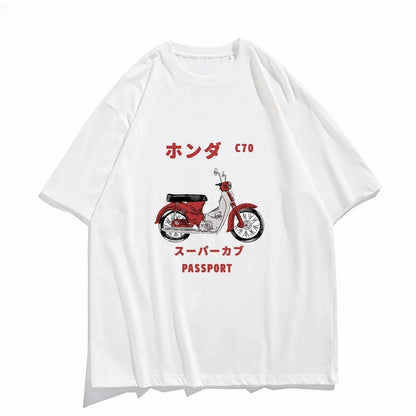 Retro Printed Cotton T-Shirt