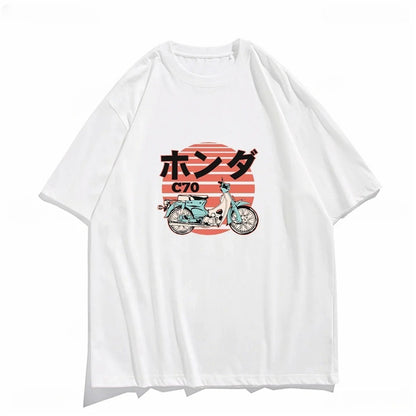Retro Printed Cotton T-Shirt