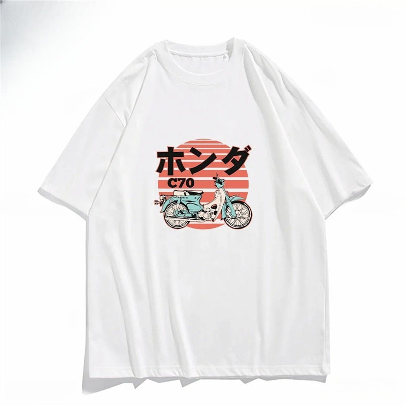 Retro Printed Cotton T-Shirt