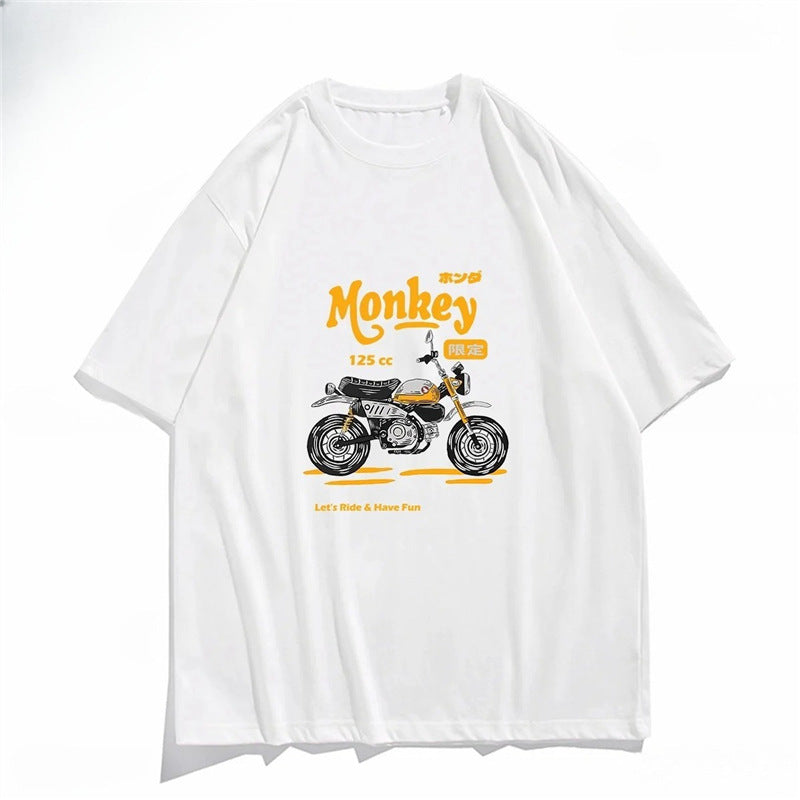 Retro Printed Cotton T-Shirt