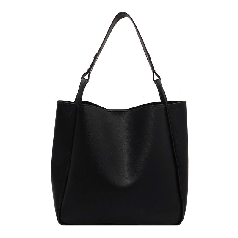 Retro PU Leather Bucket Bag
