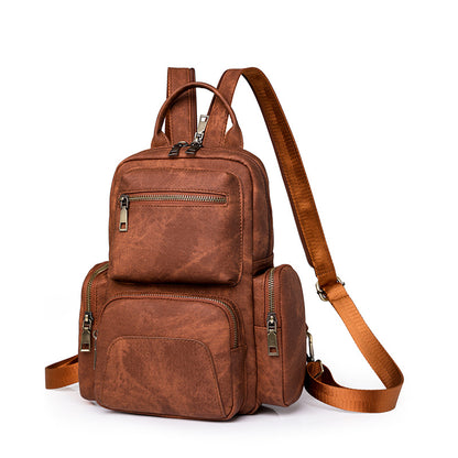 Retro PU small backpack