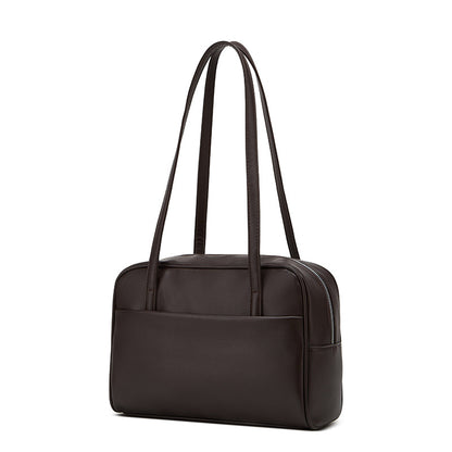 Retro PU Underarm Tote Bag