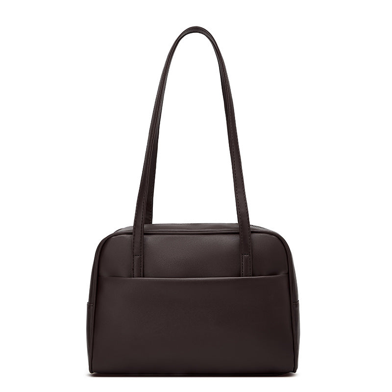 Retro PU Underarm Tote Bag