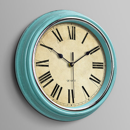 Retro Quartz Wall Clock with Silent Movement