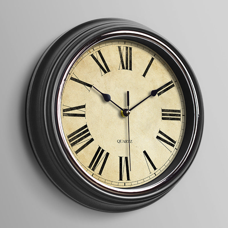Retro Quartz Wall Clock with Silent Movement
