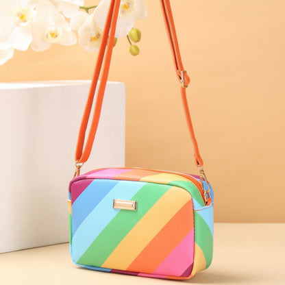 Retro Rainbow Crossbody Camera Bag
