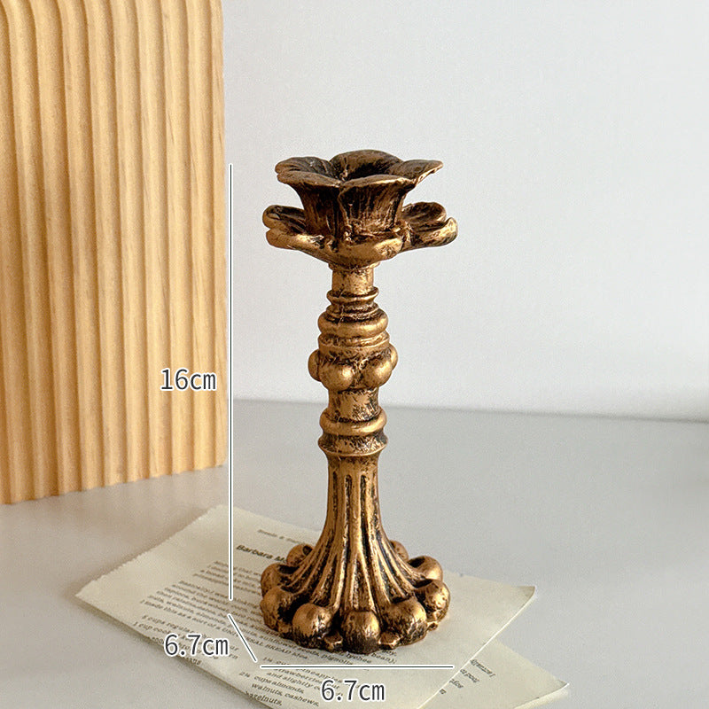 Retro Resin Candle Holder for Table Decor