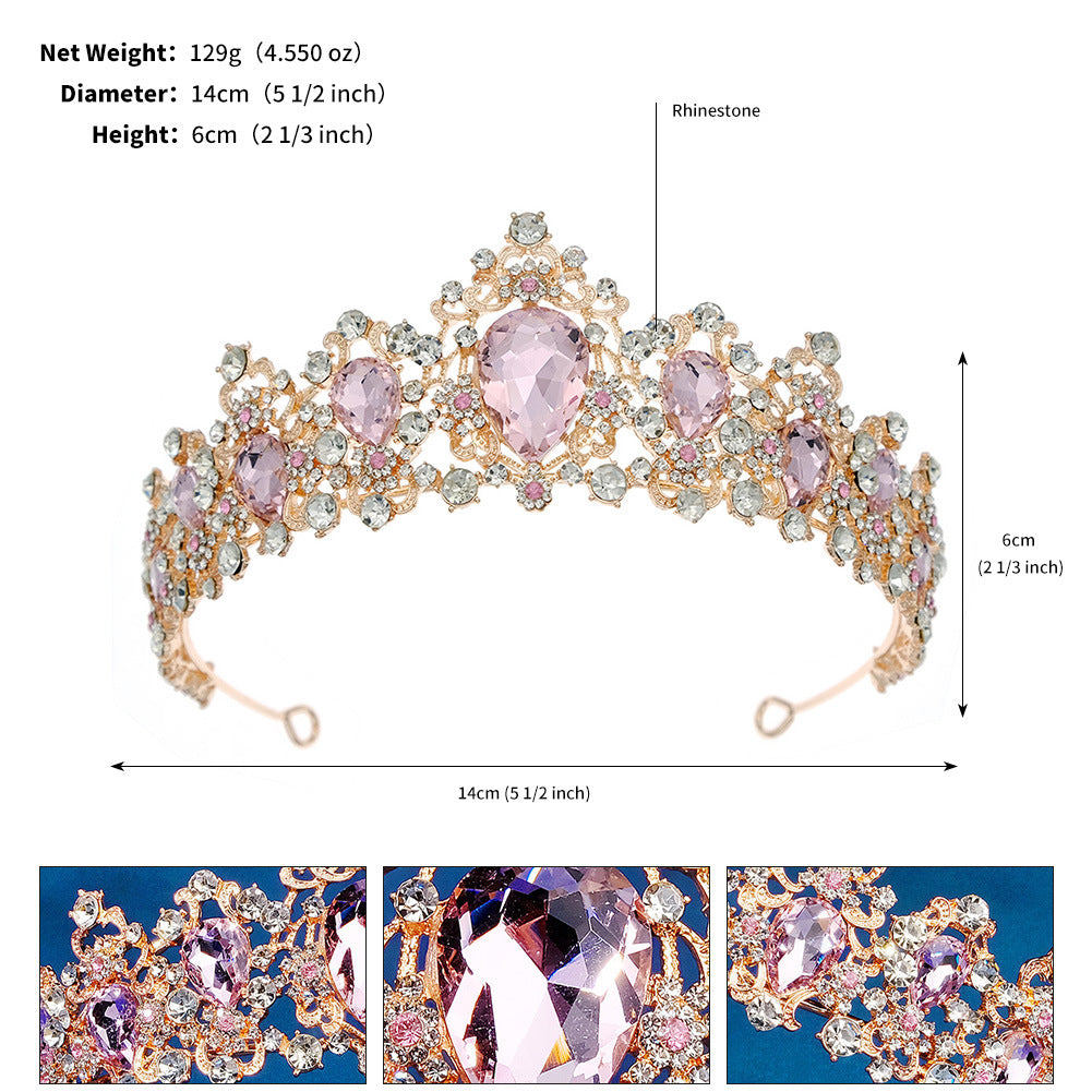 Retro rhinestone crown