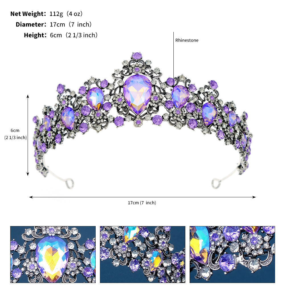 Retro rhinestone crown