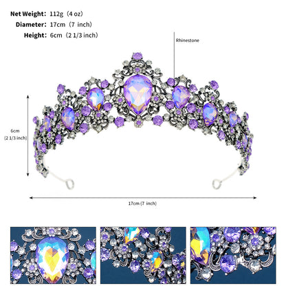Retro rhinestone crown
