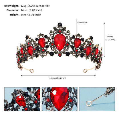Retro rhinestone crown