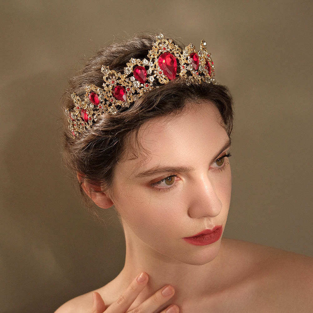 Retro rhinestone crown