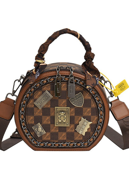 Retro Round Cake Crossbody Bag