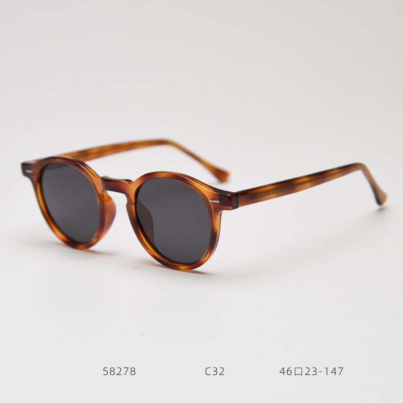 Retro Round Polarized Sunglasses UV400 Protection