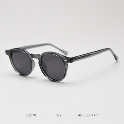 Retro Round Polarized Sunglasses UV400 Protection