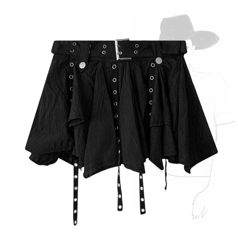 Retro Ruffled Pleated Skirt