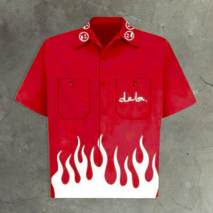 Retro Short Sleeve Printed Shirt
