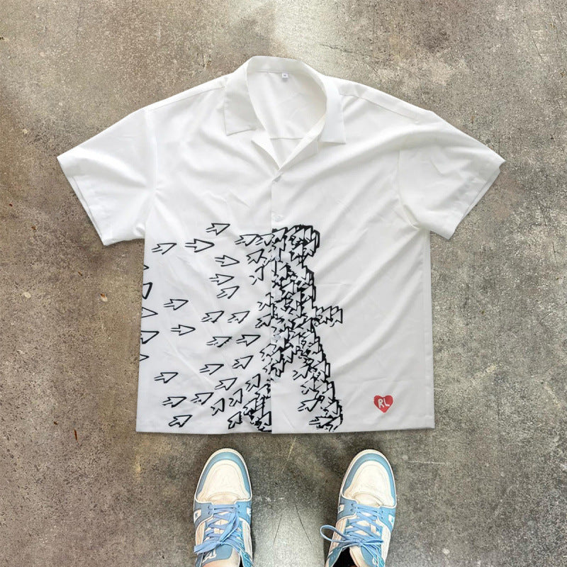 Retro Short Sleeve Printed Shirt