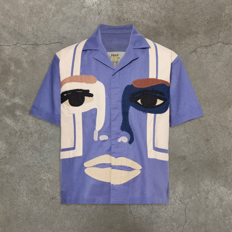 Retro Short Sleeve Printed Shirt