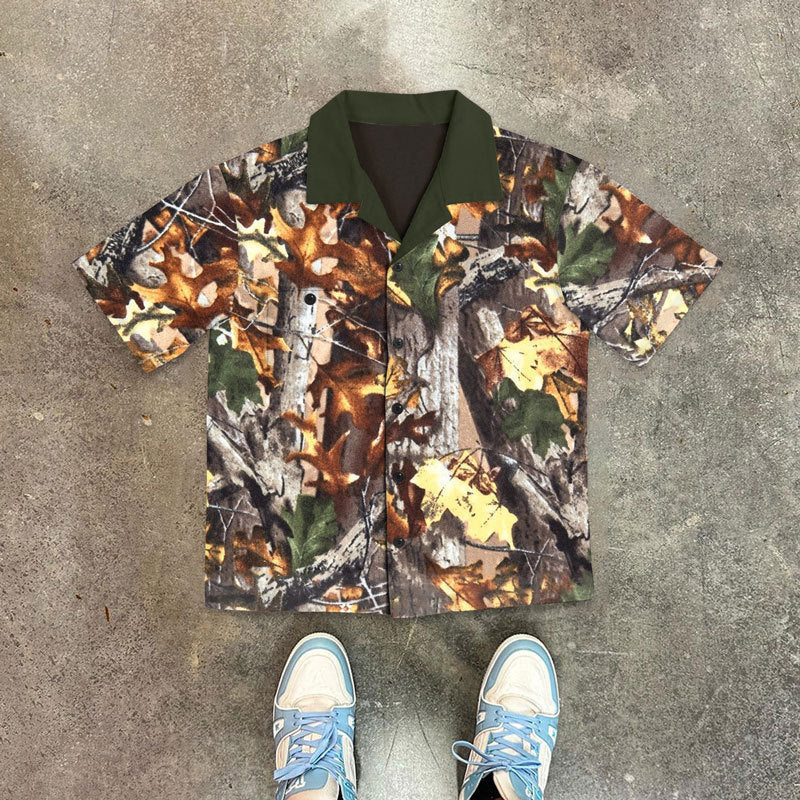 Retro Short Sleeve Printed Shirt