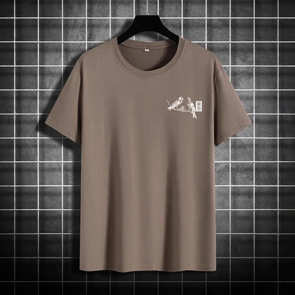 Retro short-sleeved loose printed T-shirt