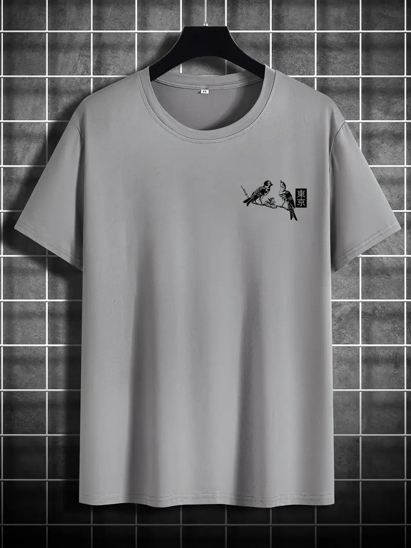 Retro short-sleeved loose printed T-shirt