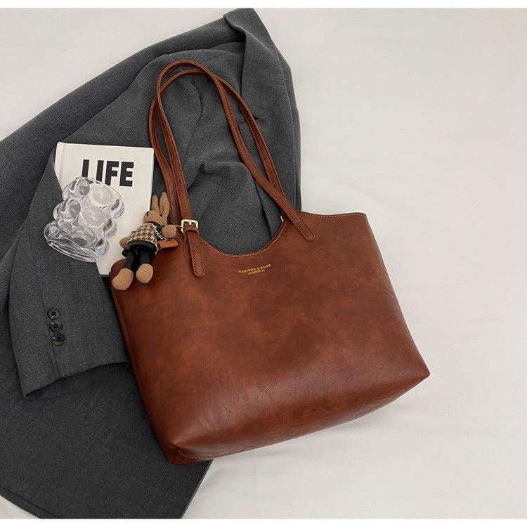 Retro Shoulder Bag Class Commuter Tote Bag