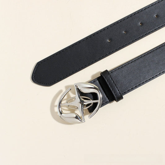 Retro smooth buckle belt