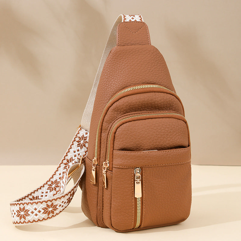 Retro Soft Leather Chest Bag