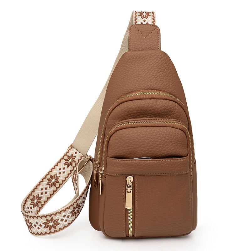 Retro Soft Leather Chest Bag