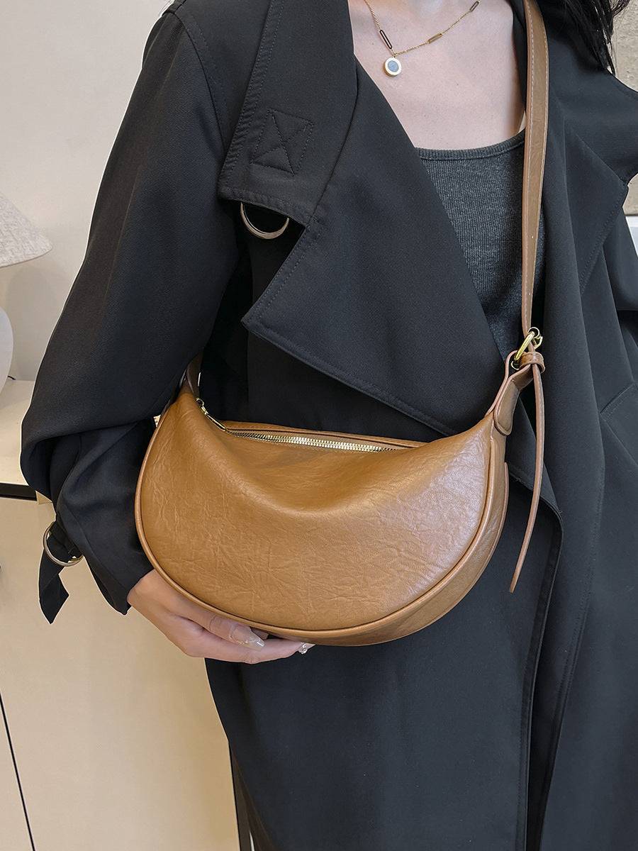 Retro Soft Leather Crossbody Bag