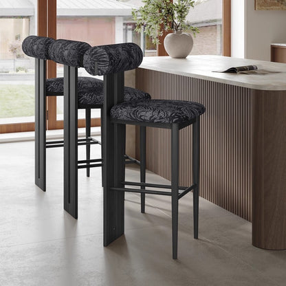 Retro Solid Wood Bar Chair