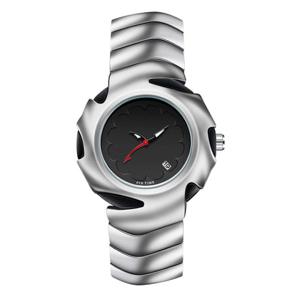Retro Special-Shaped Quartz Watch with Stainless Steel Clasp