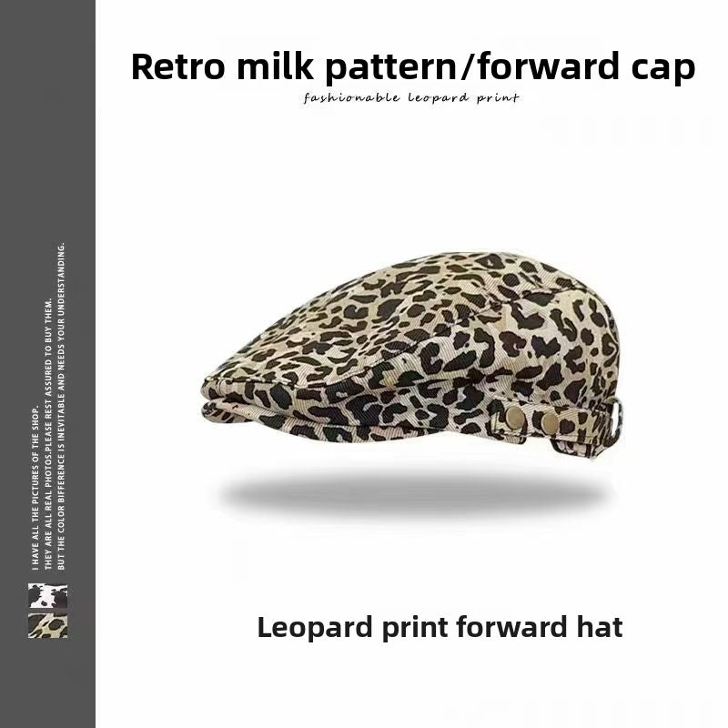Retro Spice girl leopard print front hat