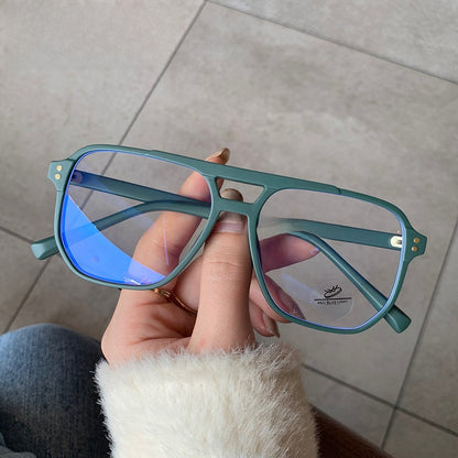 Retro Square Anti Blue Light Glasses Frame