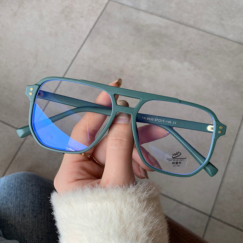 Retro Square Anti Blue Light Glasses Frame