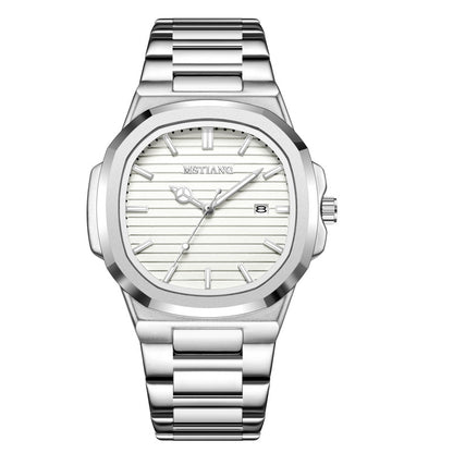 Retro Square Quartz Watch with Luminous Feature