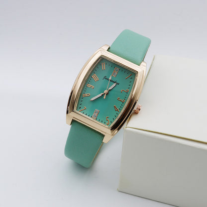Retro Square Women's Watch with Diamond Dia