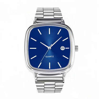 Retro Stainless Steel Square Watch