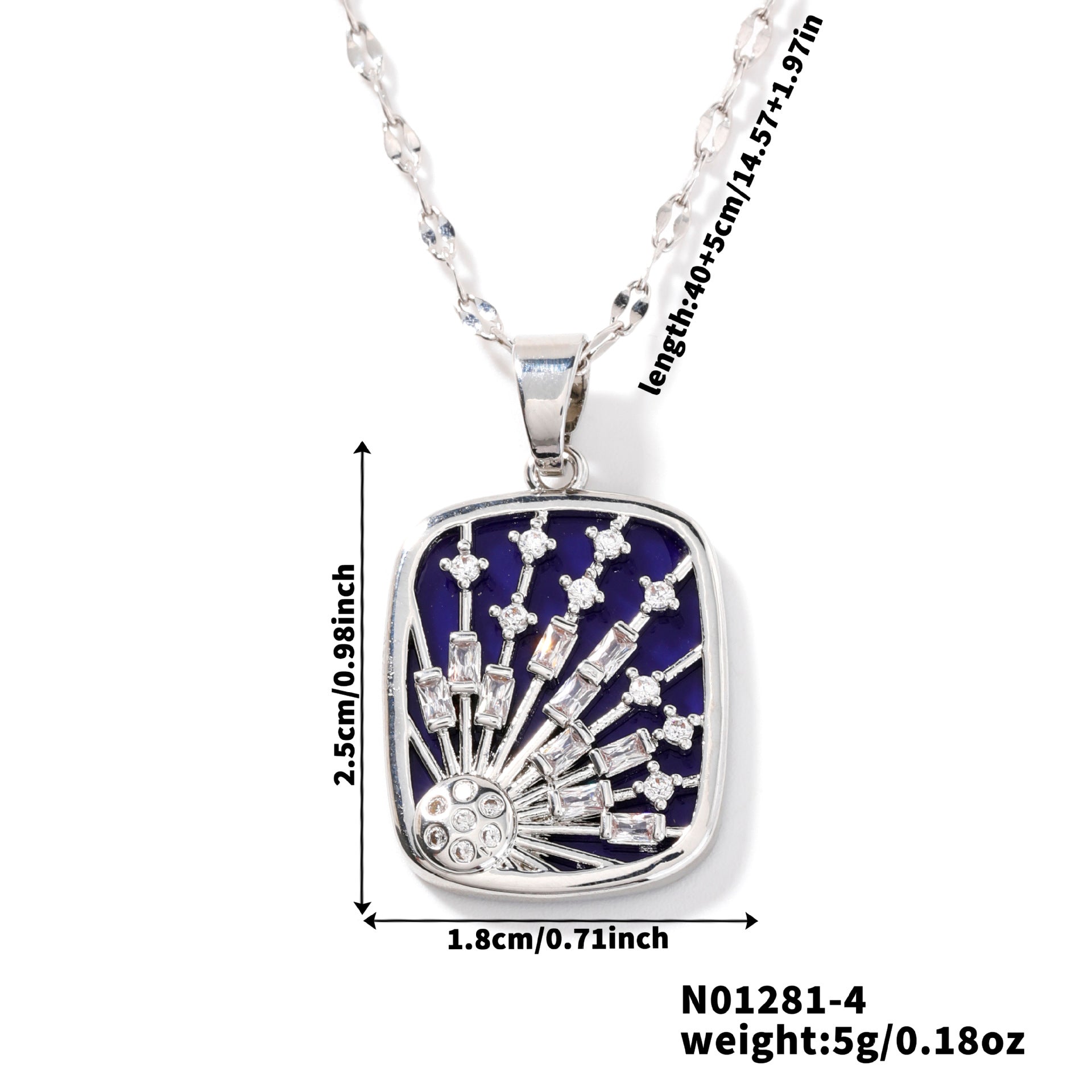 Retro Star Zircon Pendant Necklace