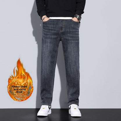 Retro straight-fit men's jeans