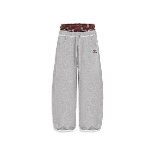 Retro Striped Embroidered Casual Sweatpants
