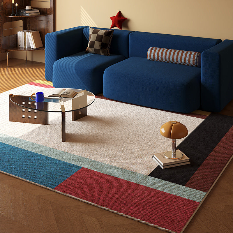 Retro striped living room carpet