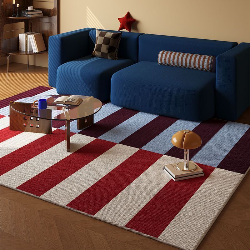 Retro striped living room carpet