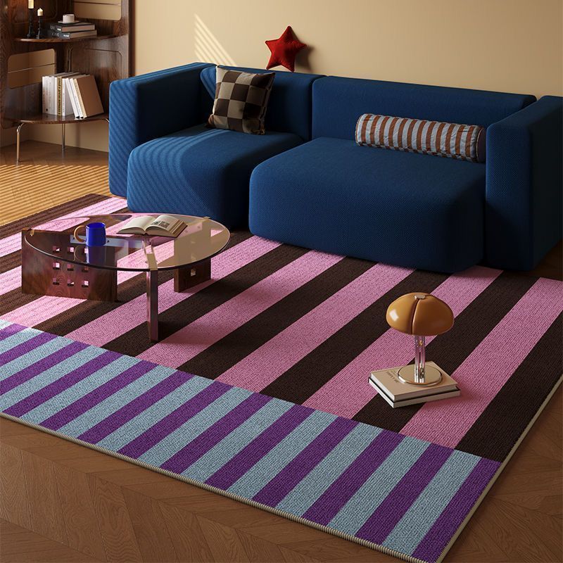 Retro striped living room carpet